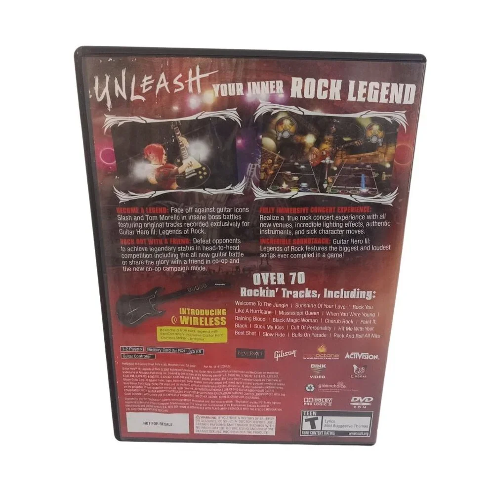 Sony PS2 Playstation Guitar Hero 3 Legends Of Rock Tested Complete 2007 Slip